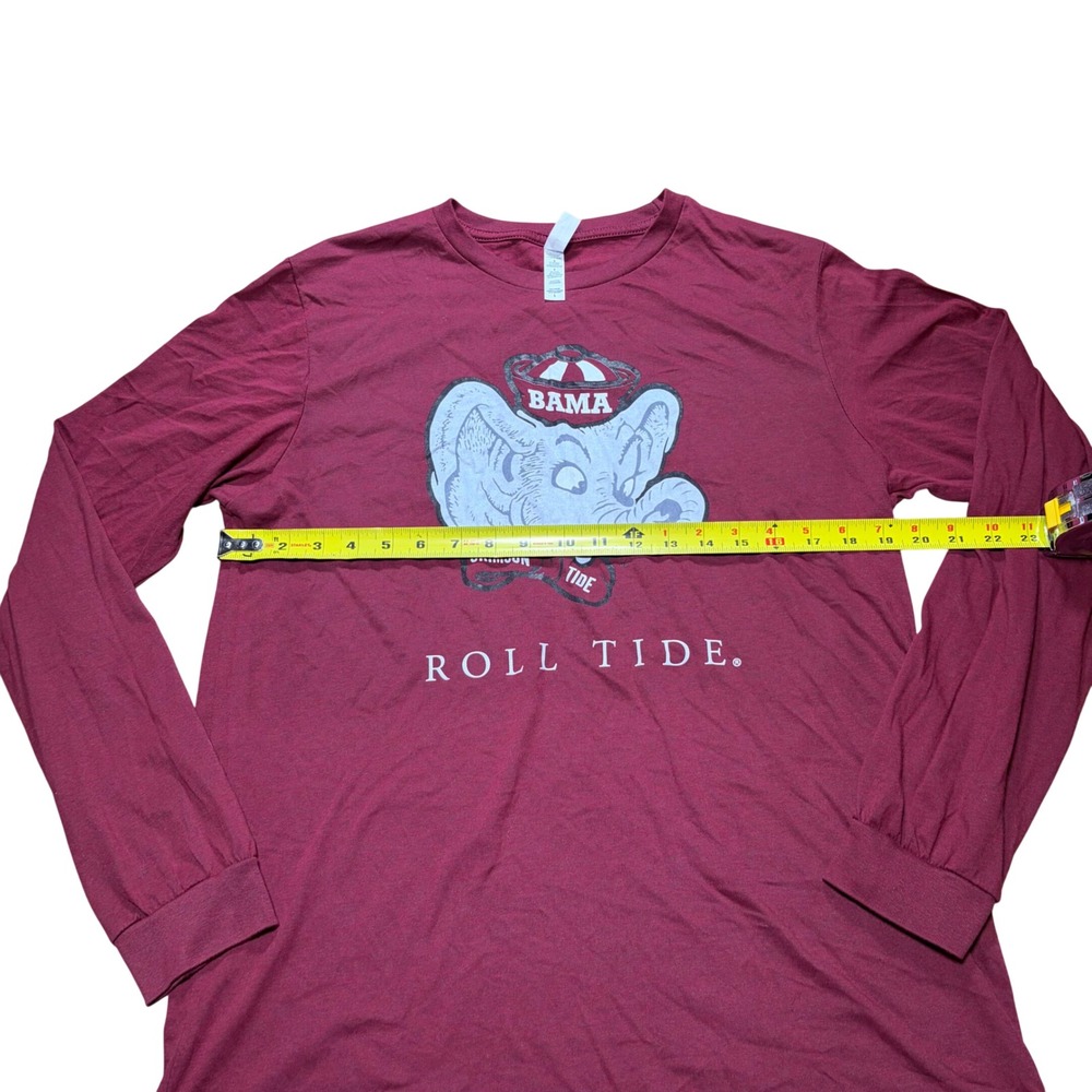 Alabama Crimson Tide Roll Tide Long Sleeve Graphic Tee Maroon Large Big Al - Picture 4 of 5
